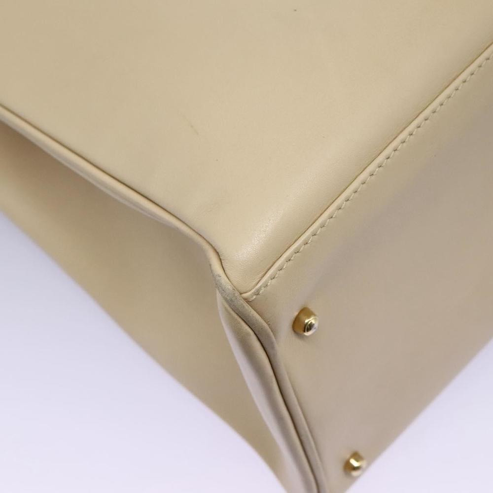 GUCCI Bamboo Hand Bag Leather 2way Beige Gold 002 2855 0322 0 Auth 118505 - Picture 15 of 16